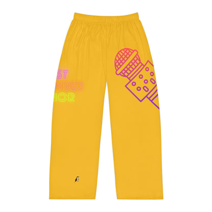 Men's Pajama Pants: Music Yellow