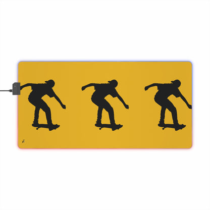 LED Gaming Mouse Pad: Skateboarding Yellow