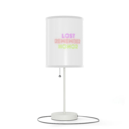 Lamp on a Stand, US|CA plug: Fight Cancer White