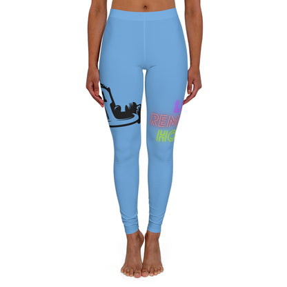 Women's Spandex Leggings: Racing Lite Blue