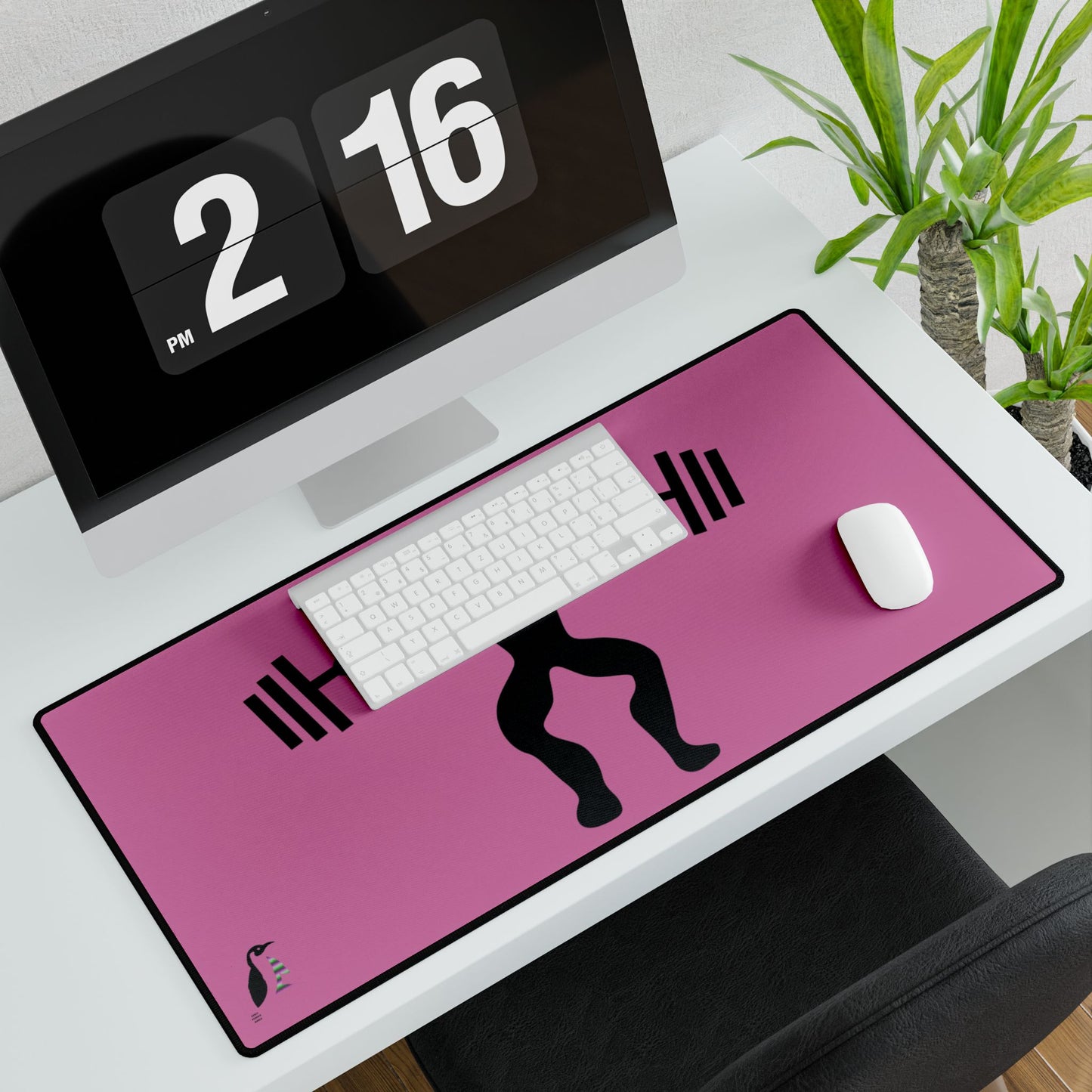 Desk Mats: Weightlifting Lite Pink