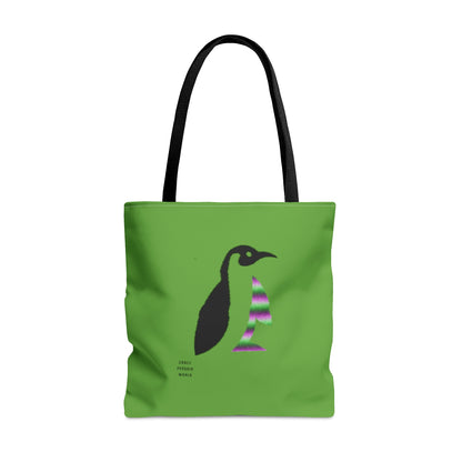 Tote Bag: Crazy Penguin World Logo Green