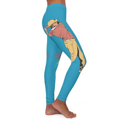 Women's Spandex Leggings: Golf Turquoise