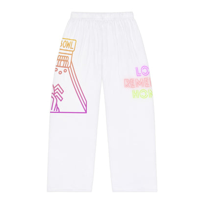 Men's Pajama Pants: Bowling White