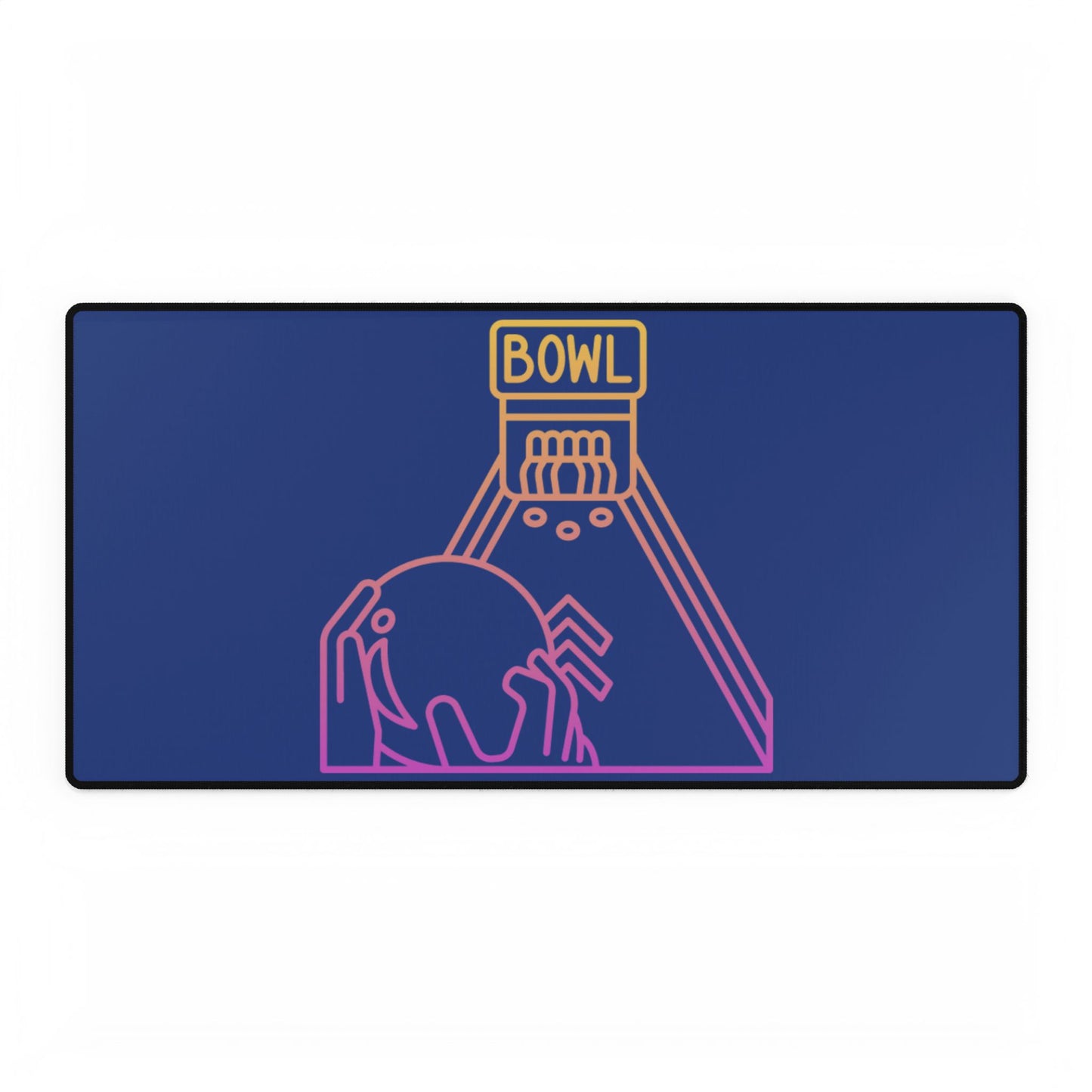 Desk Mats: Bowling Dark Blue