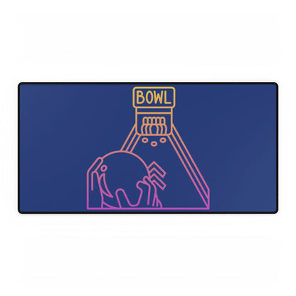 Desk Mats: Bowling Dark Blue