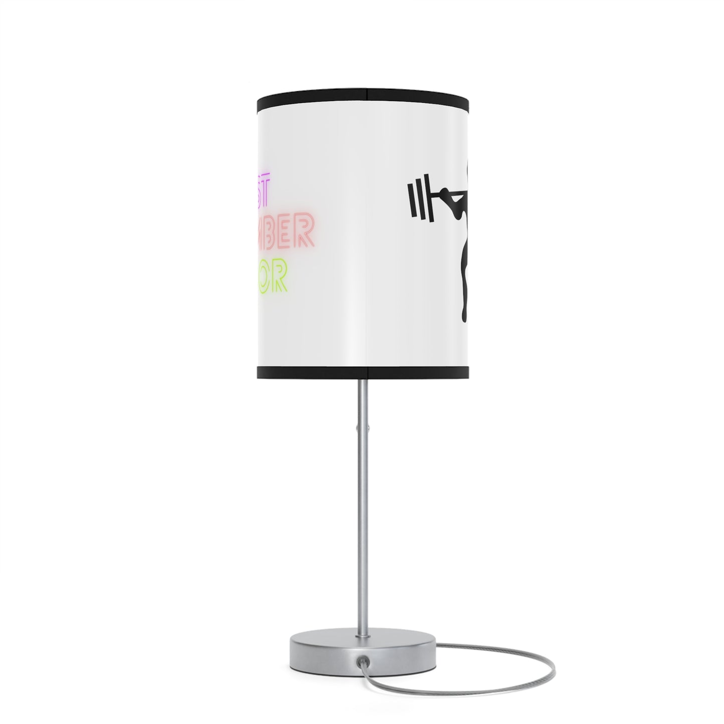 Lamp on a Stand, US|CA plug: Weightlifting White