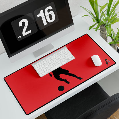 Desk Mats: Soccer Red