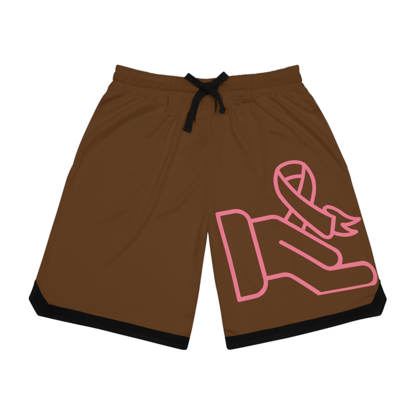 Basketball Rib Shorts: Fight Cancer Brown