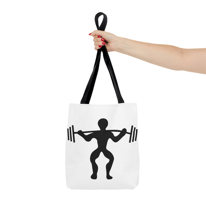 Tote Bag: Weightlifting White