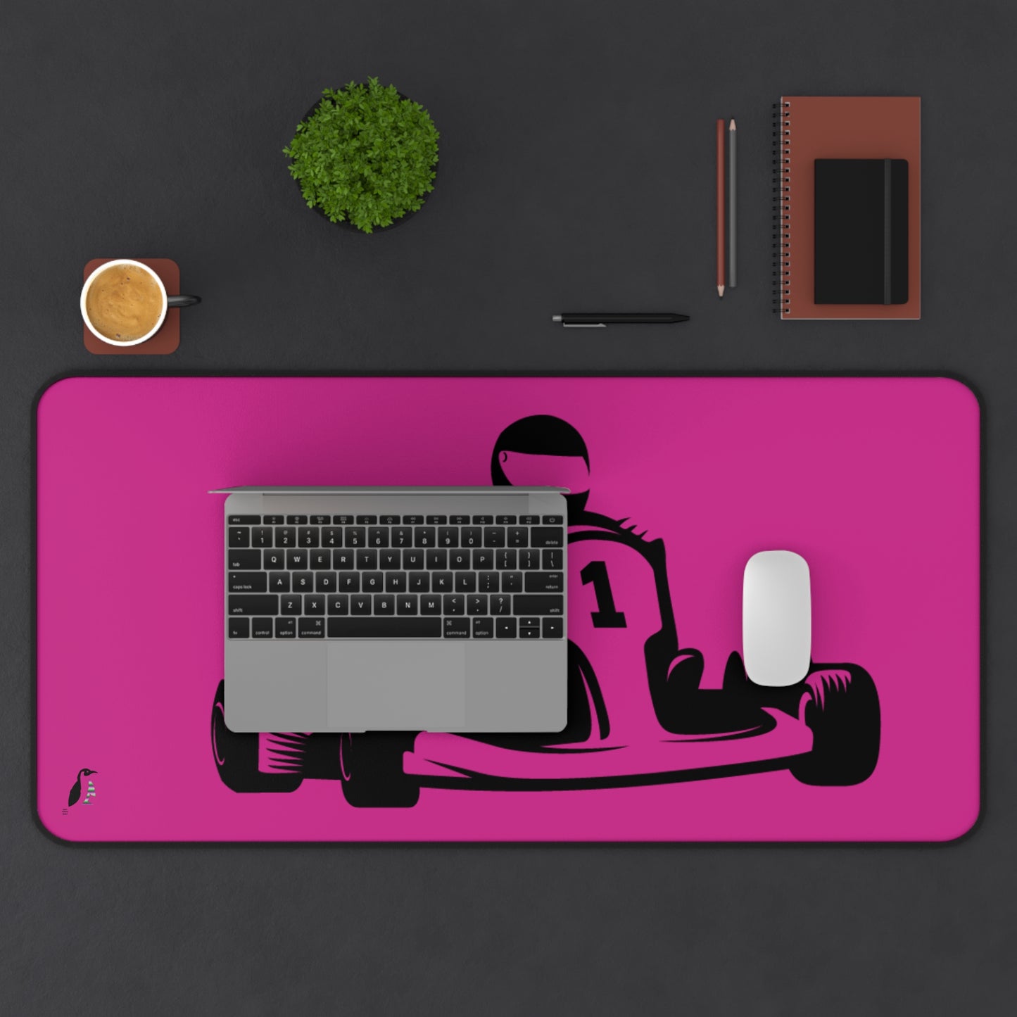 Desk Mat: Racing Pink