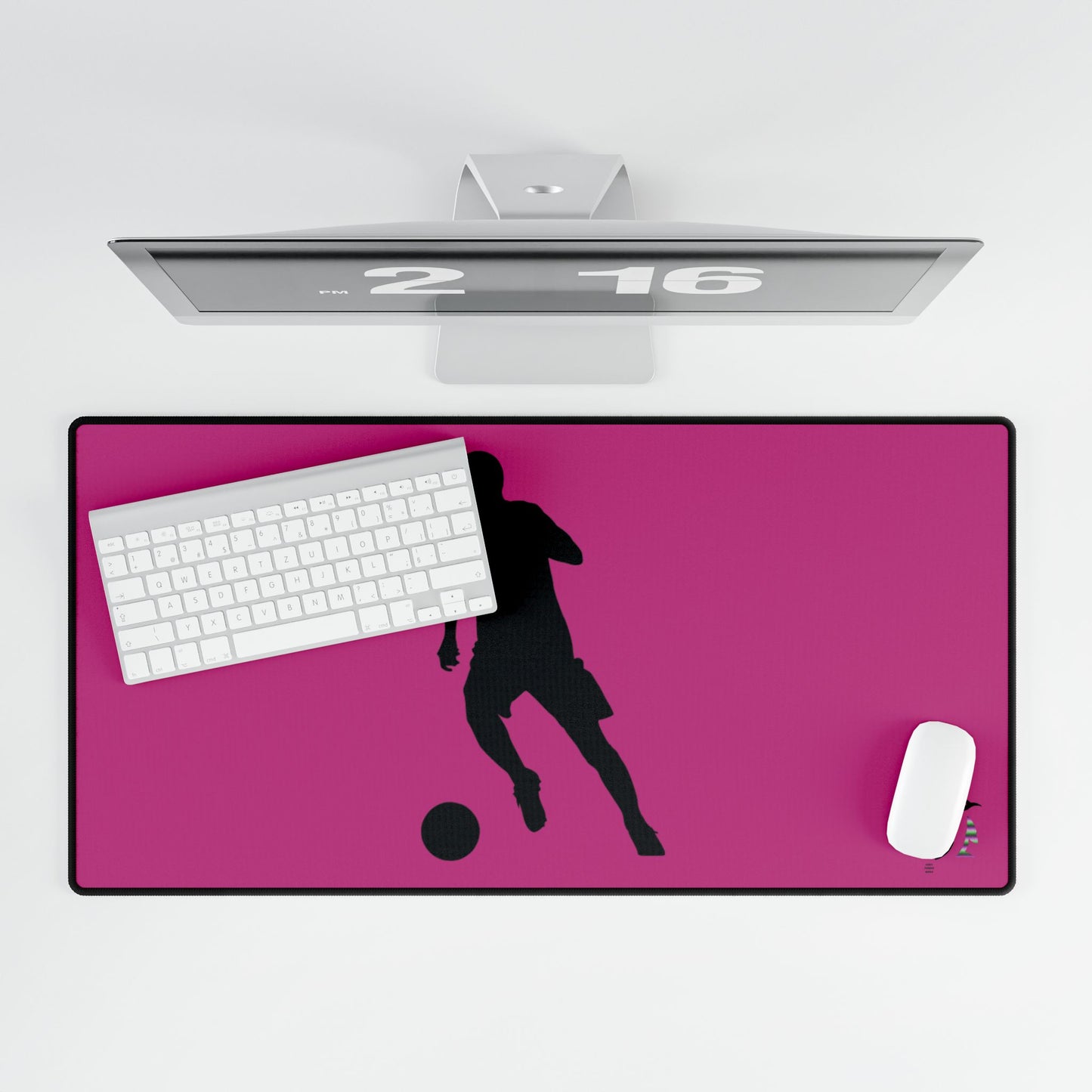 Desk Mats: Soccer Pink