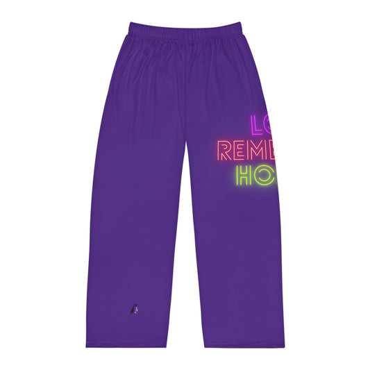 Men's Pajama Pants: Lost Remember Honor Purple