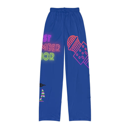 Kids Pajama Pants: Music Dark Blue