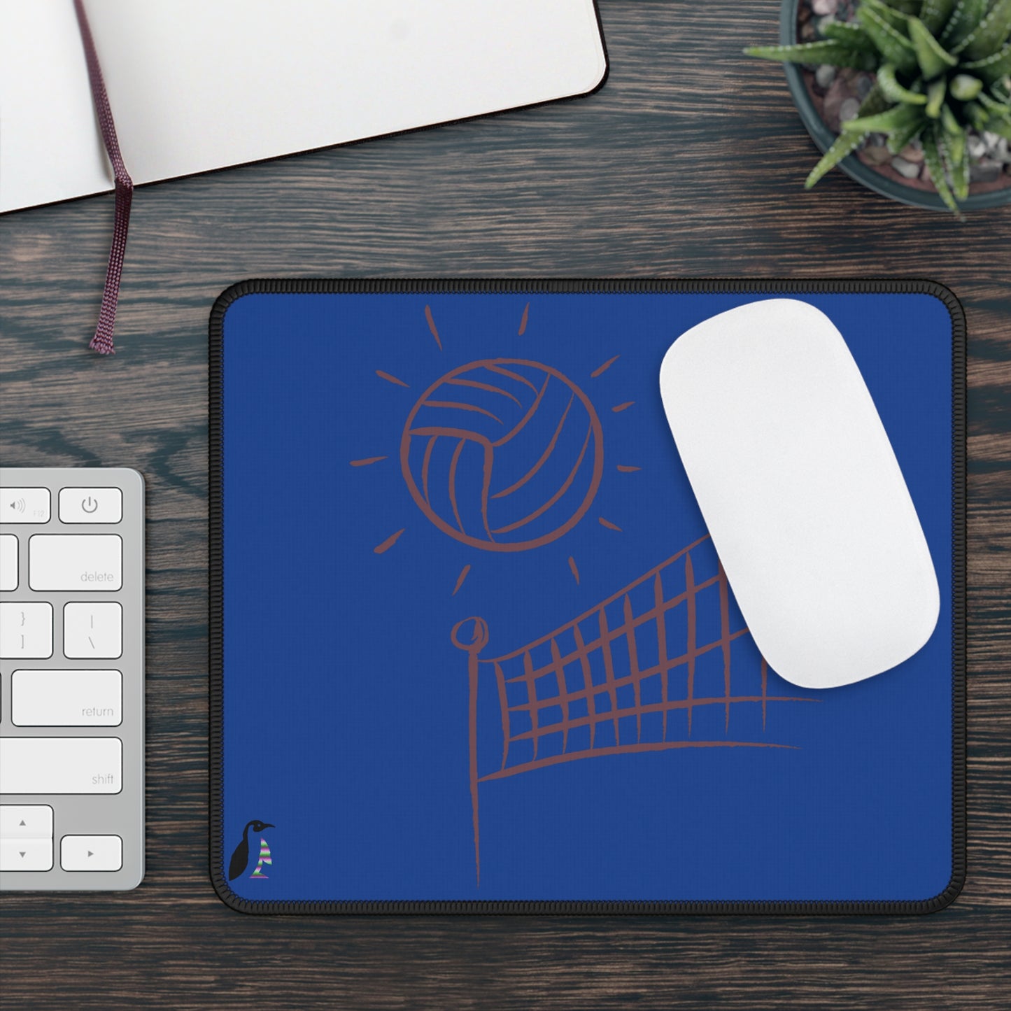 Gaming Mouse Pad: Volleyball Dark Blue