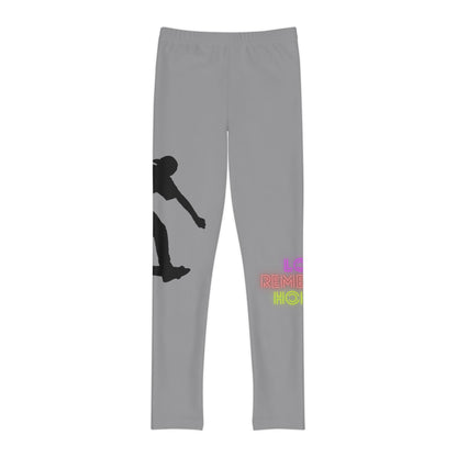 Youth Full-Length Leggings: Skateboarding Grey