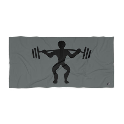 Beach Towel: Weightlifting Dark Grey