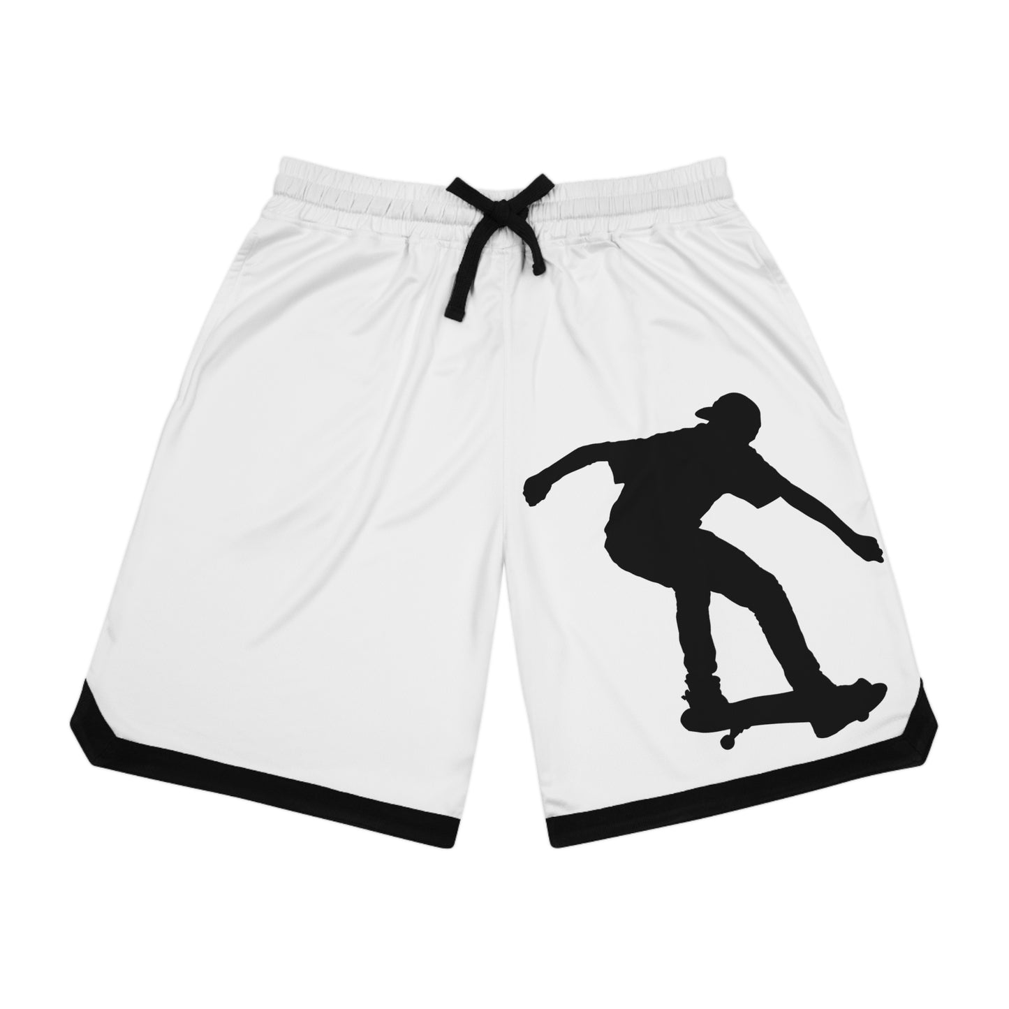 Basketball Rib Shorts: Skateboarding White