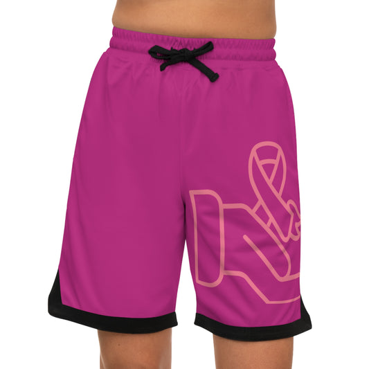 Basketball Rib Shorts: Fight Cancer Pink