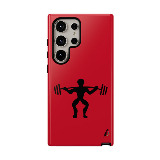 Tough Cases (for Samsung & Google): Weightlifting Dark Red