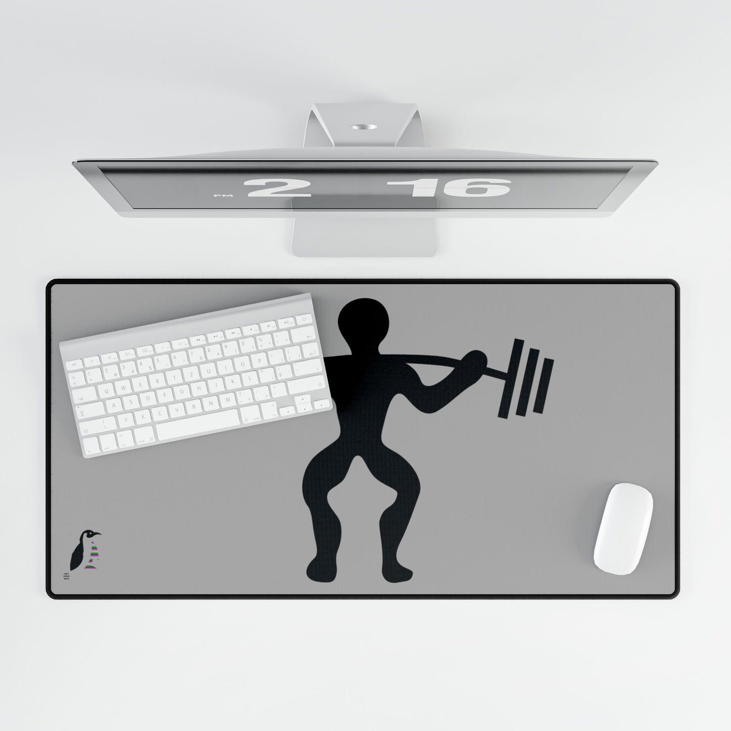 Desk Mats: Weightlifting Lite Grey