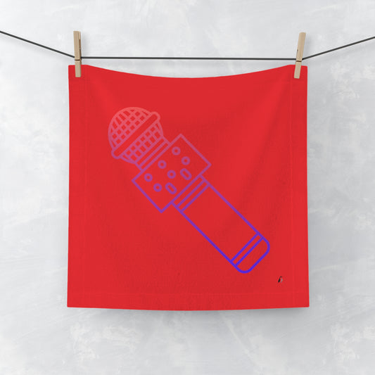 Face Towel: Music Red
