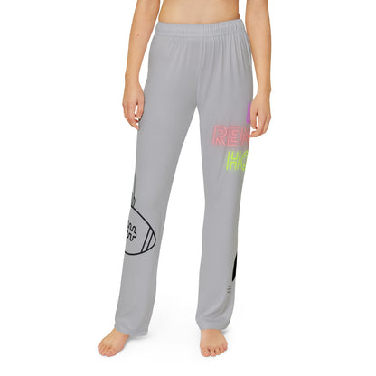 Kids Pajama Pants: Football Lite Grey