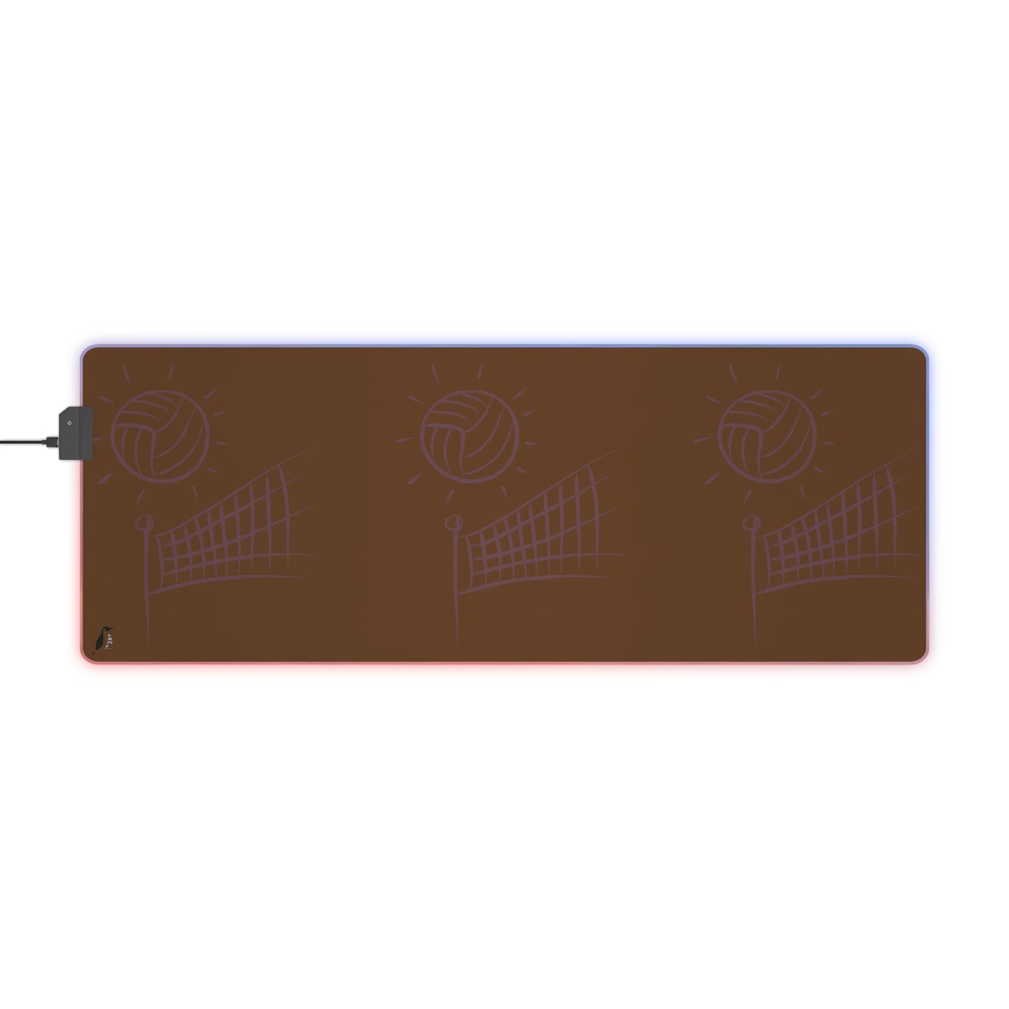 LED Gaming Mouse Pad: Volleyball Brown