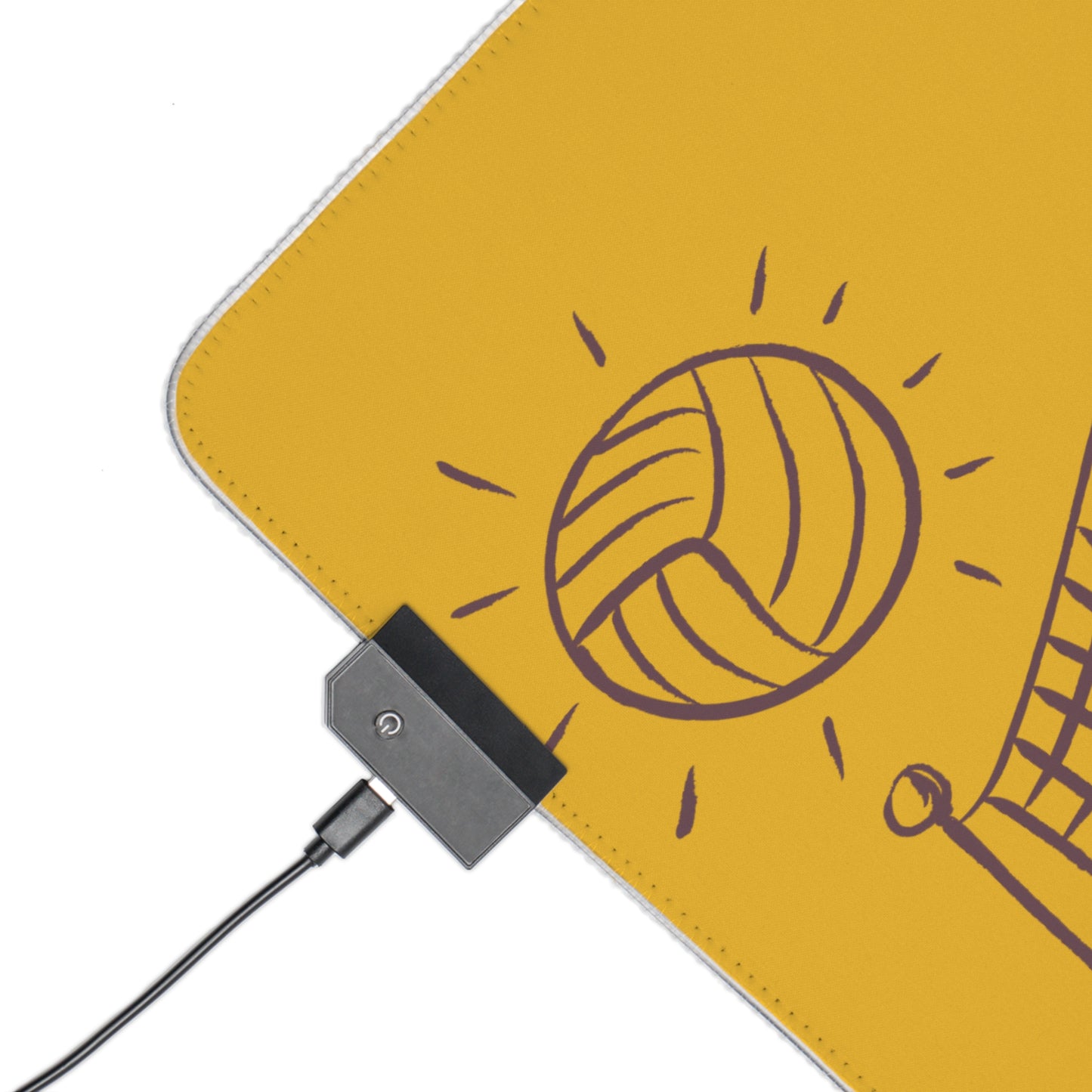 LED Gaming Mouse Pad: Volleyball Yellow