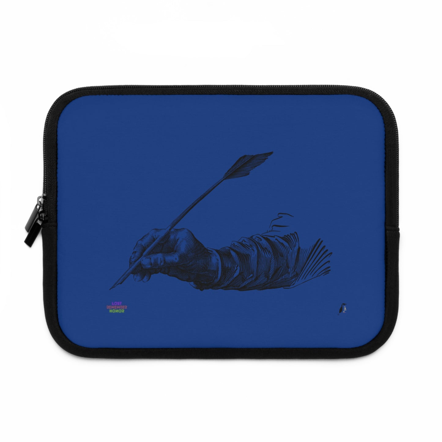 Laptop Sleeve: Writing Dark Blue