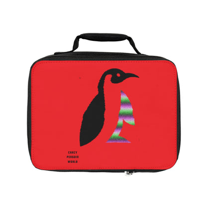 Lunch Bag: Crazy Penguin World Logo Red