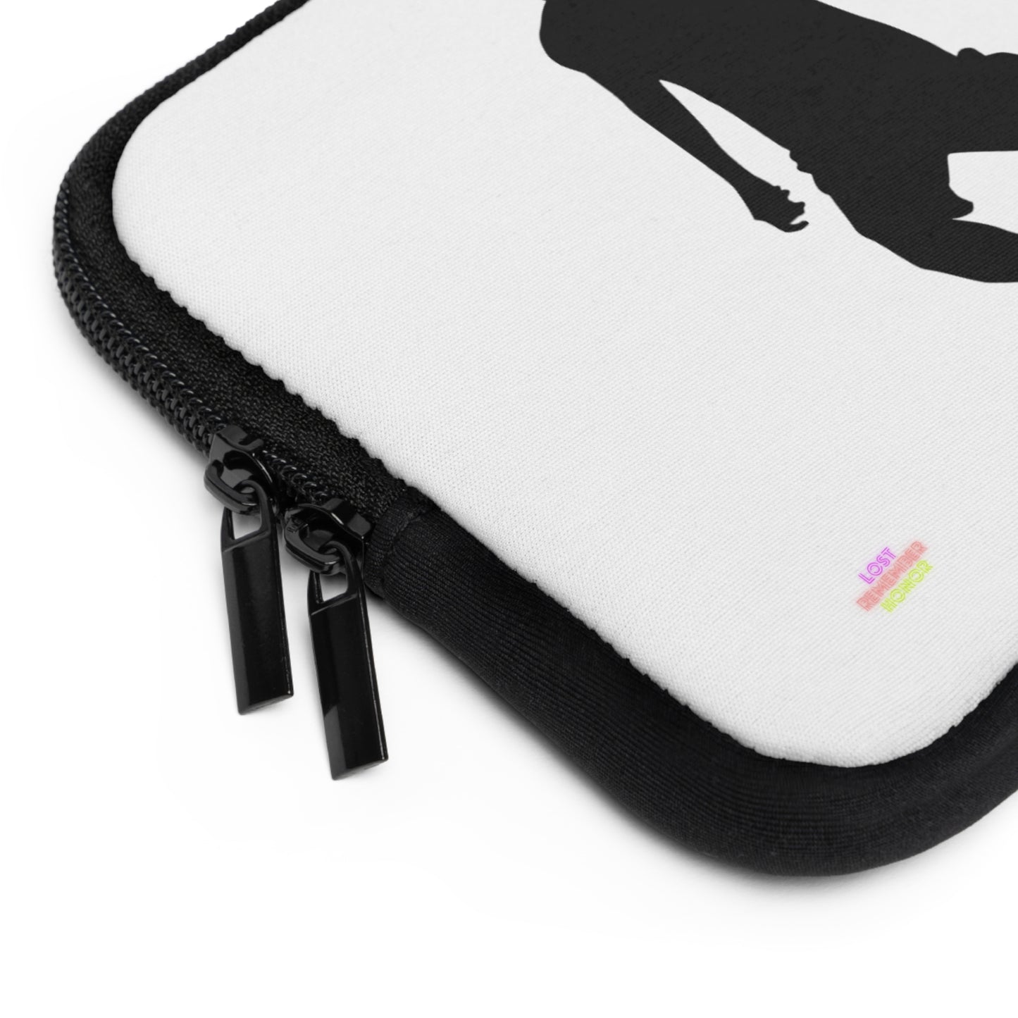 Laptop Sleeve: Soccer White