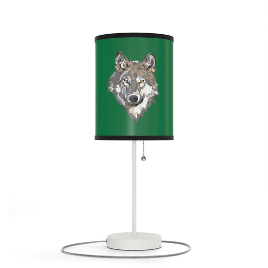 Lamp on a Stand, US|CA plug: Wolves Dark Green