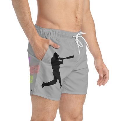 Swim Trunks: Baseball Lite Grey