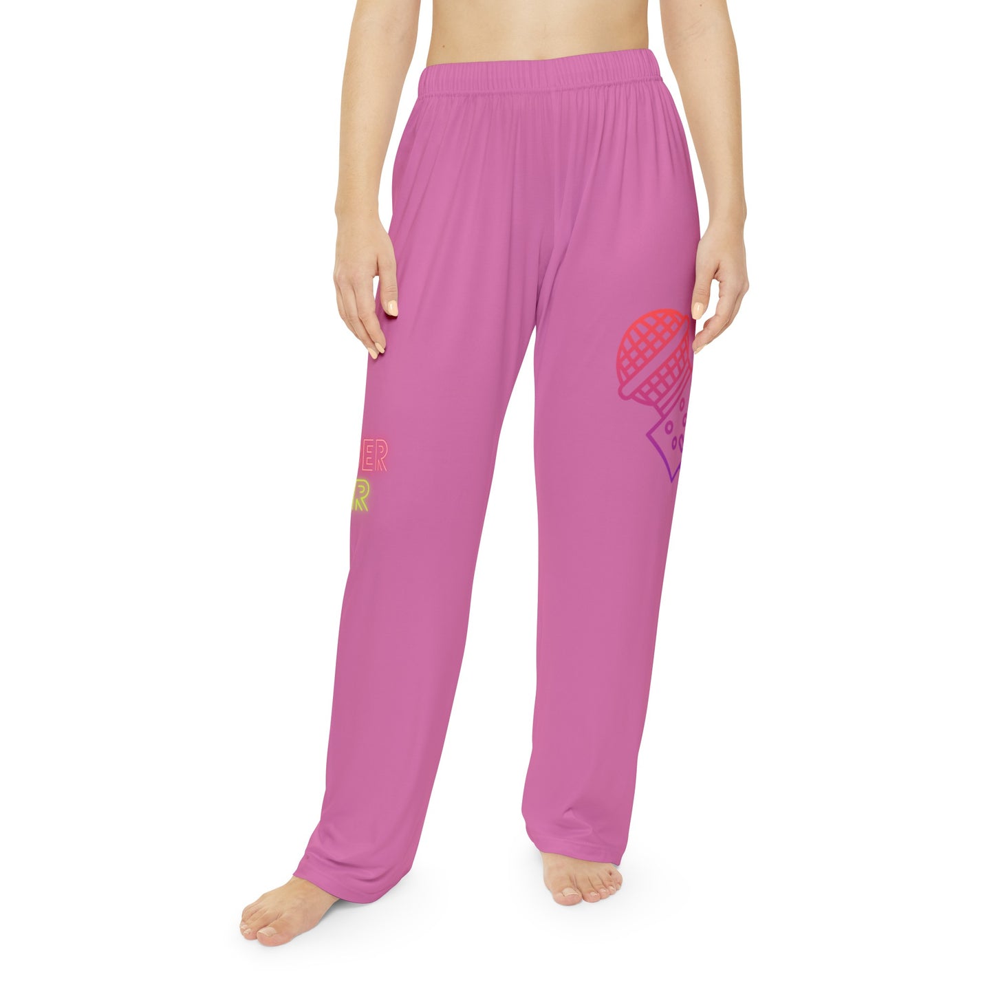 Women's Pajama Pants: Music Lite Pink