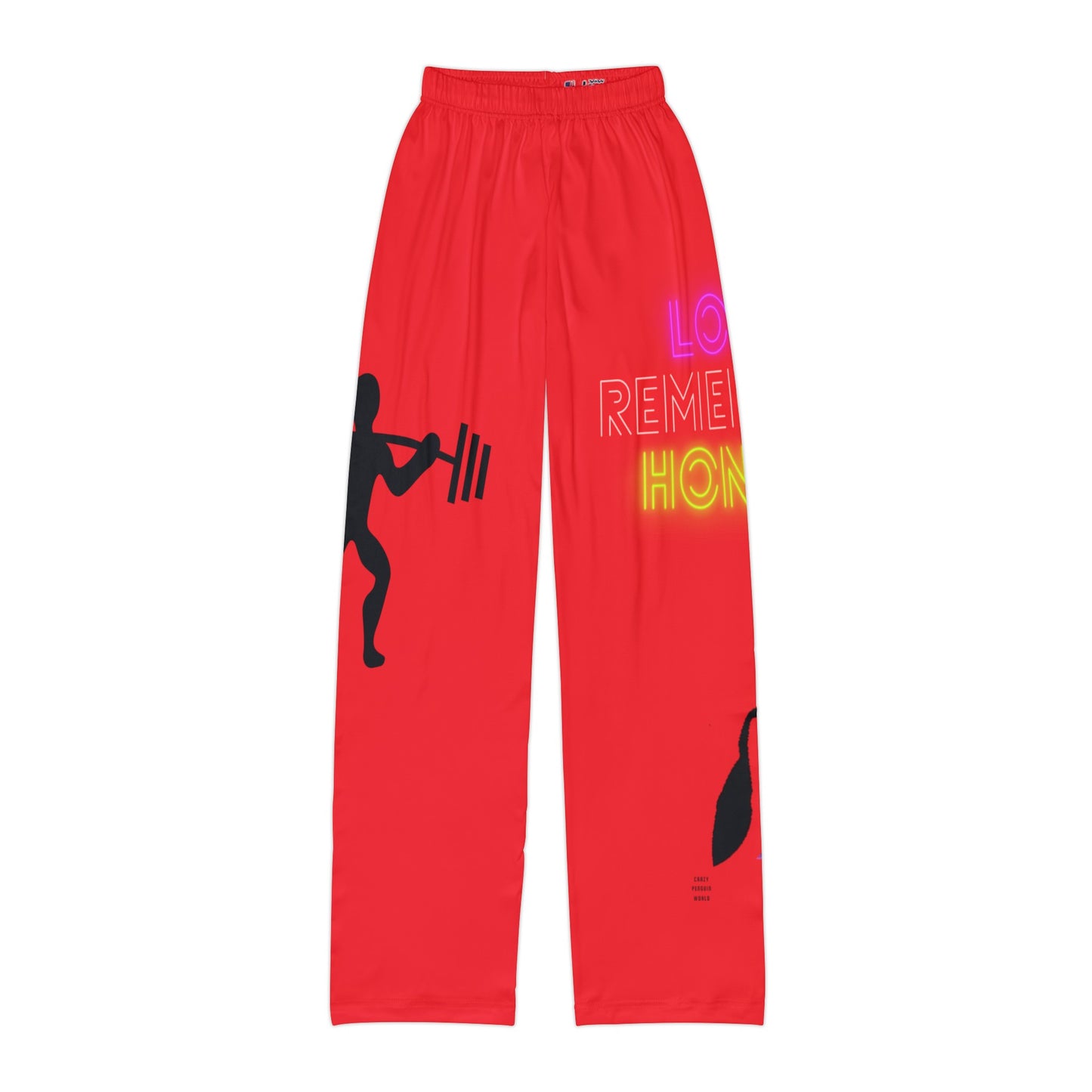 Kids Pajama Pants: Weightlifting Red