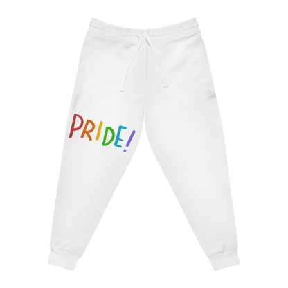 Athletic Joggers: LGBTQ Pride White