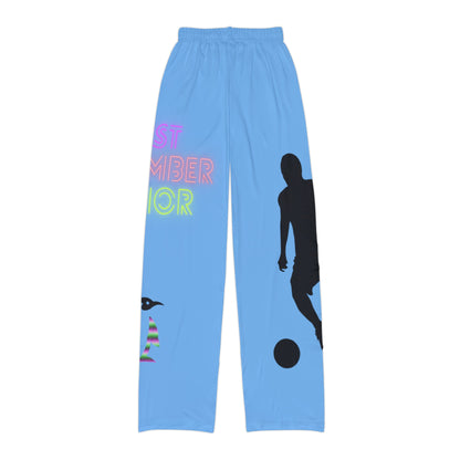 Kids Pajama Pants: Soccer Lite Blue