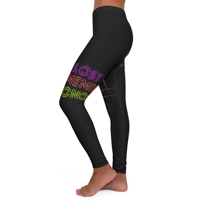 Women's Spandex Leggings: Volleyball Black