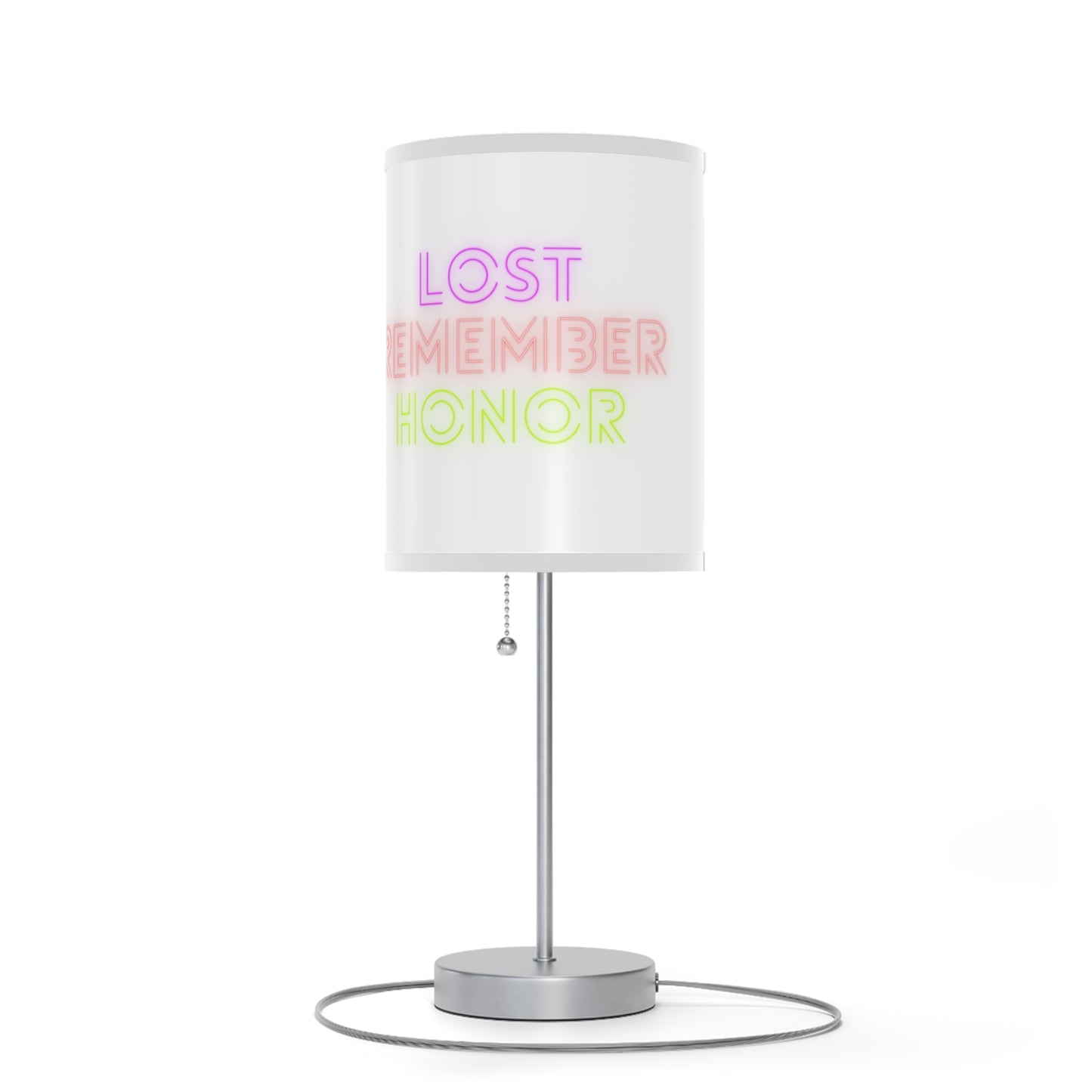 Lamp on a Stand, US|CA plug: Crazy Penguin World Logo White