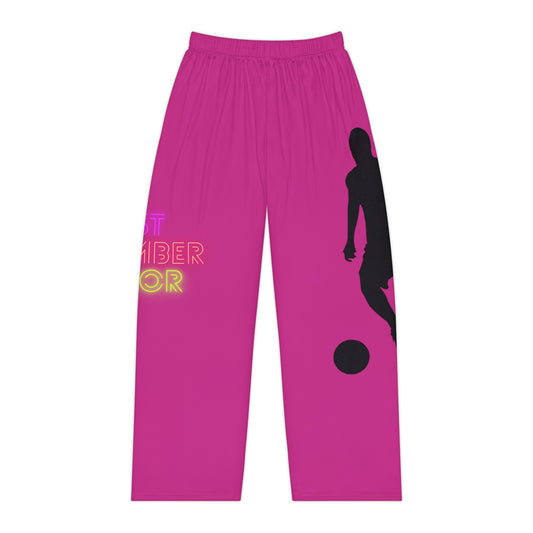 Pambabaeng Pajama Pantalon: Soccer Pink 