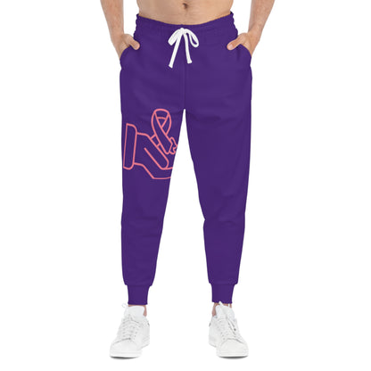 Athletic Joggers: Fight Cancer Purple