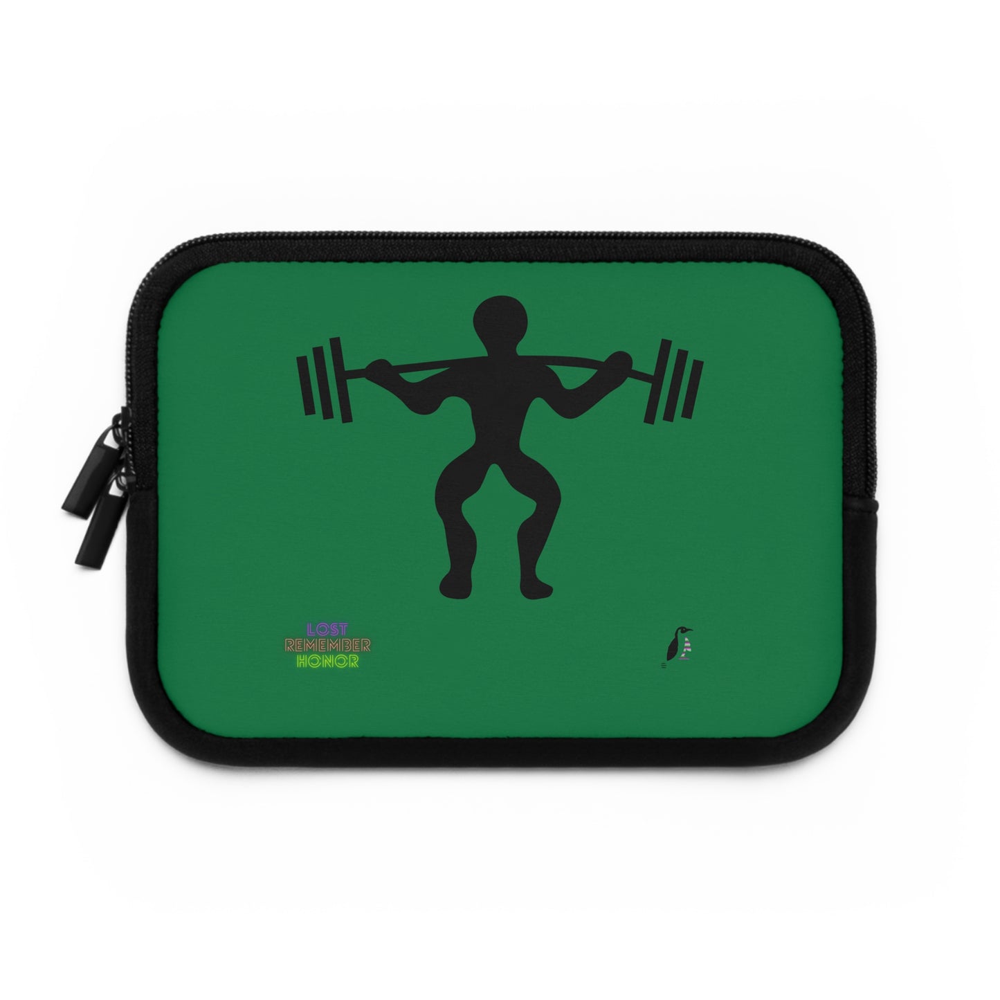 Laptop Sleeve: Weightlifting Dark Green