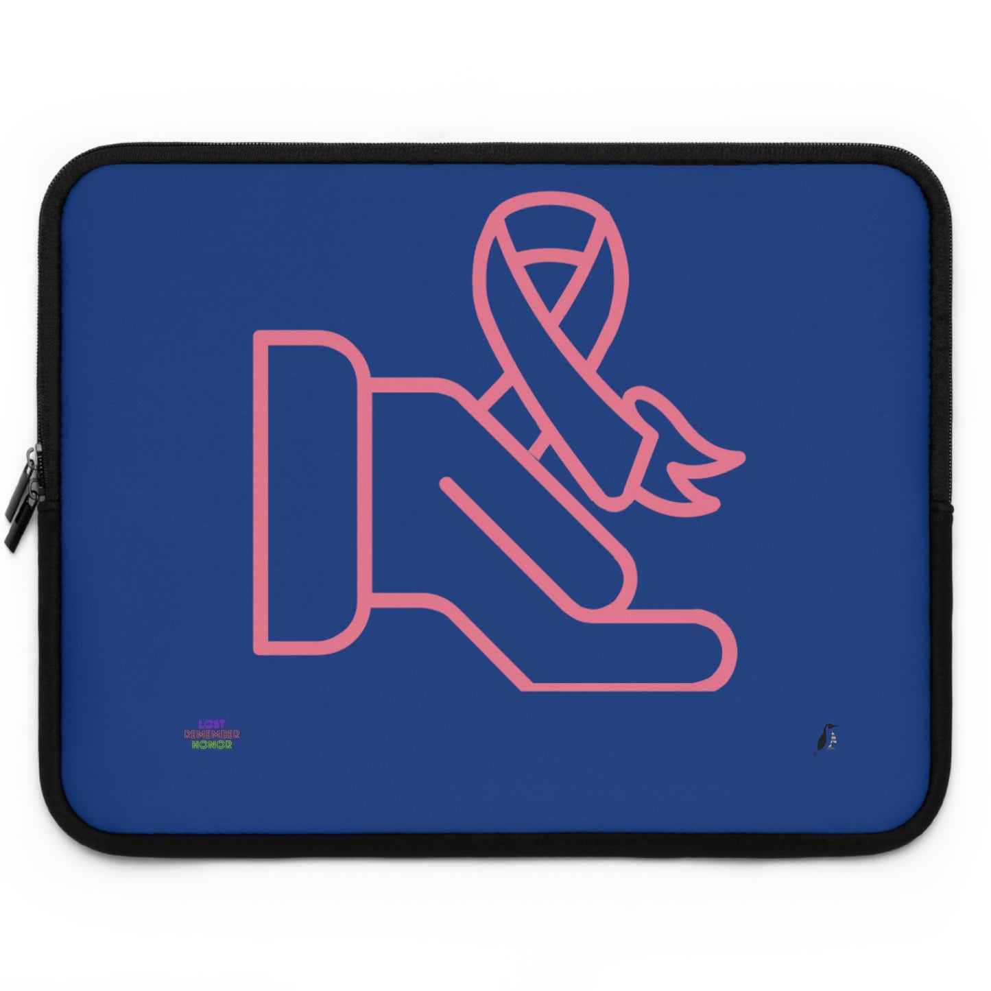 Laptop Sleeve: Fight Cancer Dark Blue