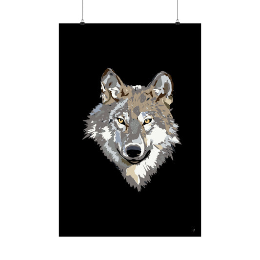 Premium Matte Vertical Posters: Wolves Black