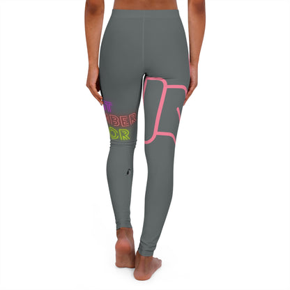 Women's Spandex Leggings: Fight Cancer Dark Grey