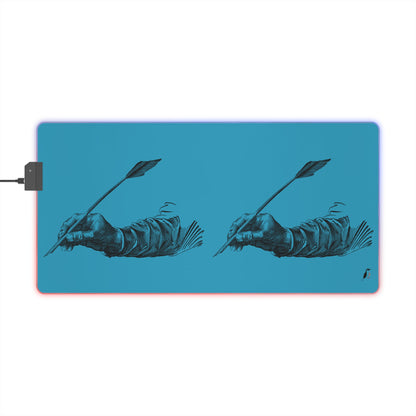 LED Gaming Mouse Pad: Writing Turquoise