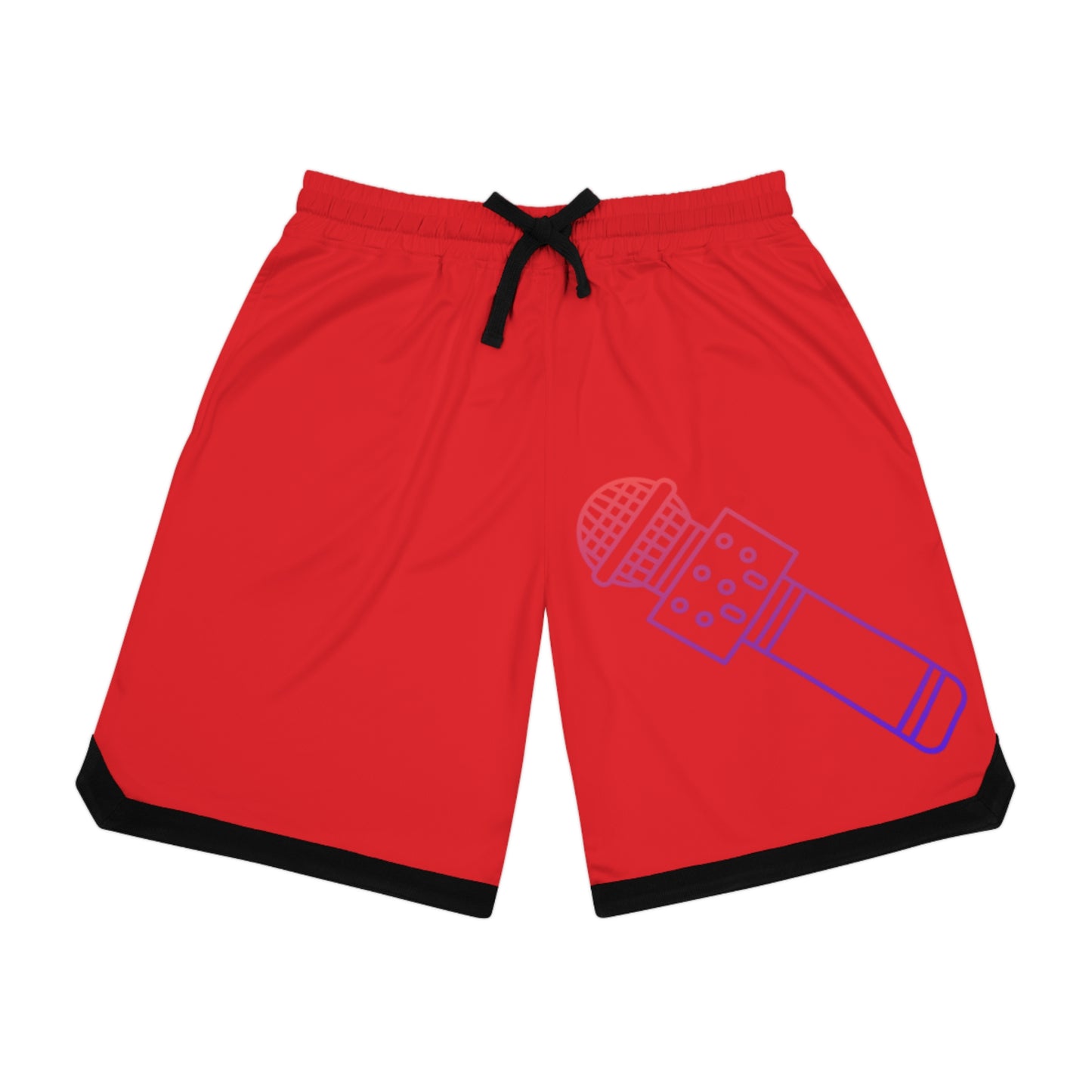 Basketball Rib Shorts: Music Red