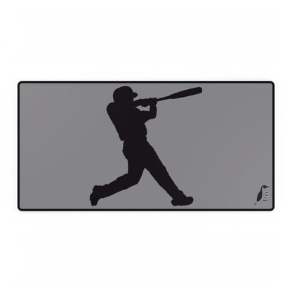 Desk Mats: Baseball Grey