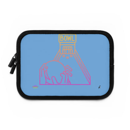 Laptop Sleeve: Bowling Lite Blue